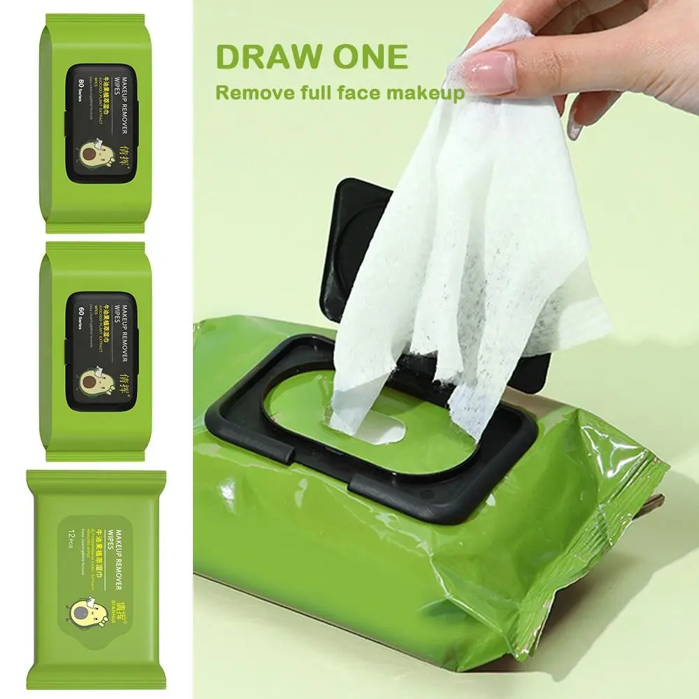 12/60/80PCS Soft Makeup Removal Wipes Cotton Face Cleaner Disposable Cotton Wipes Makeup Accessories Tool Makeup Remover Towel
