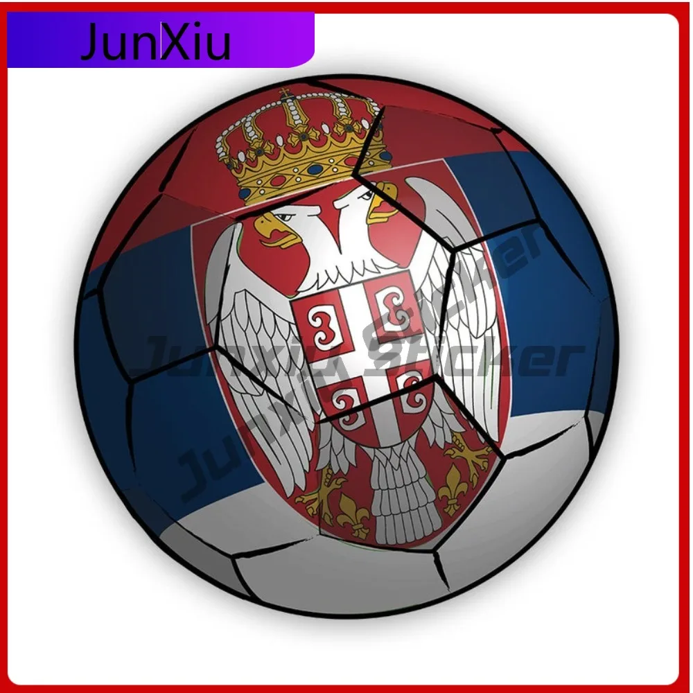 

Serbia Football Sticker Waterproof Fade Resistant Sport For Bumper Motorcycle Truck Removable Self Adhesive Accessories Weather