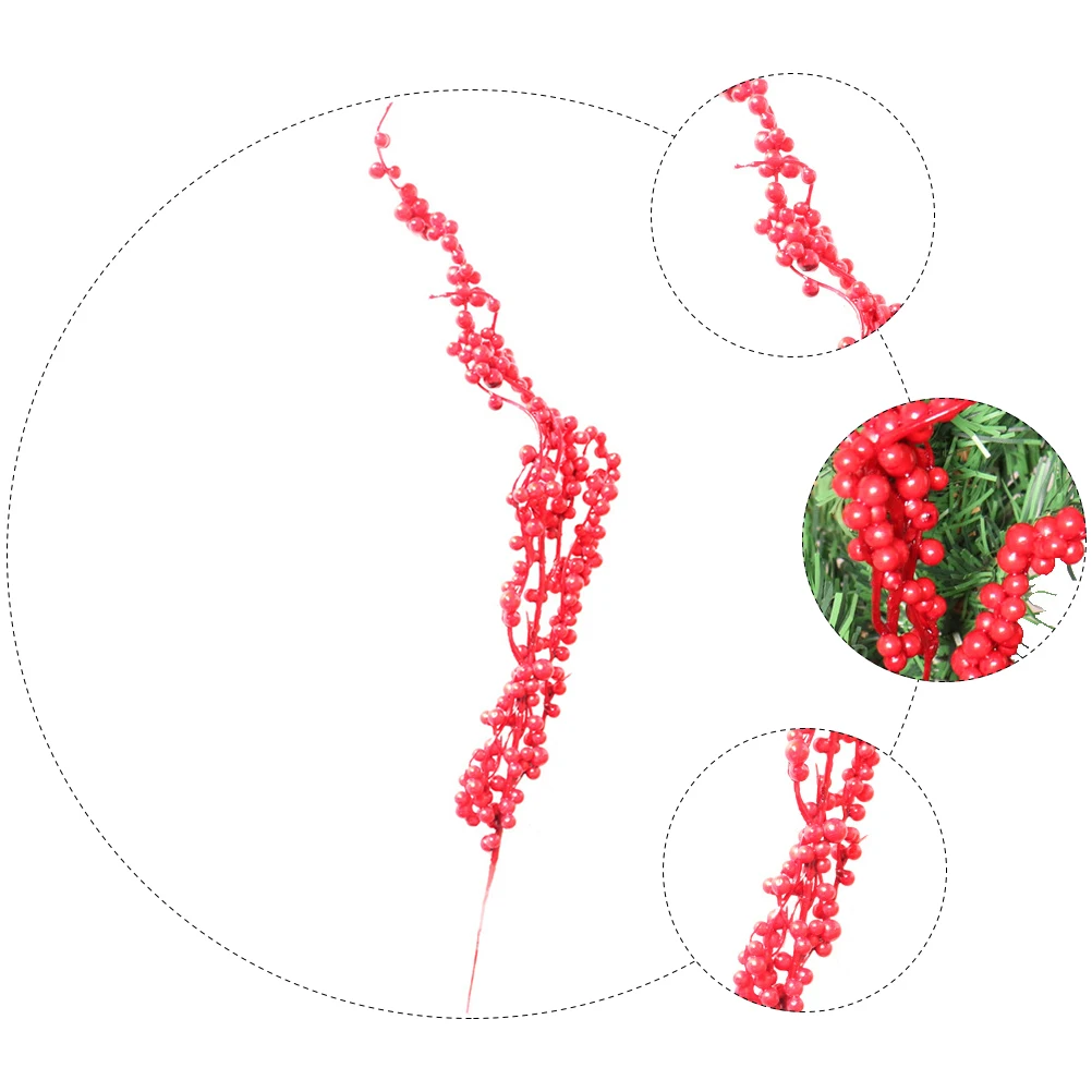 

3 pcs Berry Festival Berry Decorations Stemsred Christmas Berries For Home Decor Wedding Party Diy Holiday Crafts