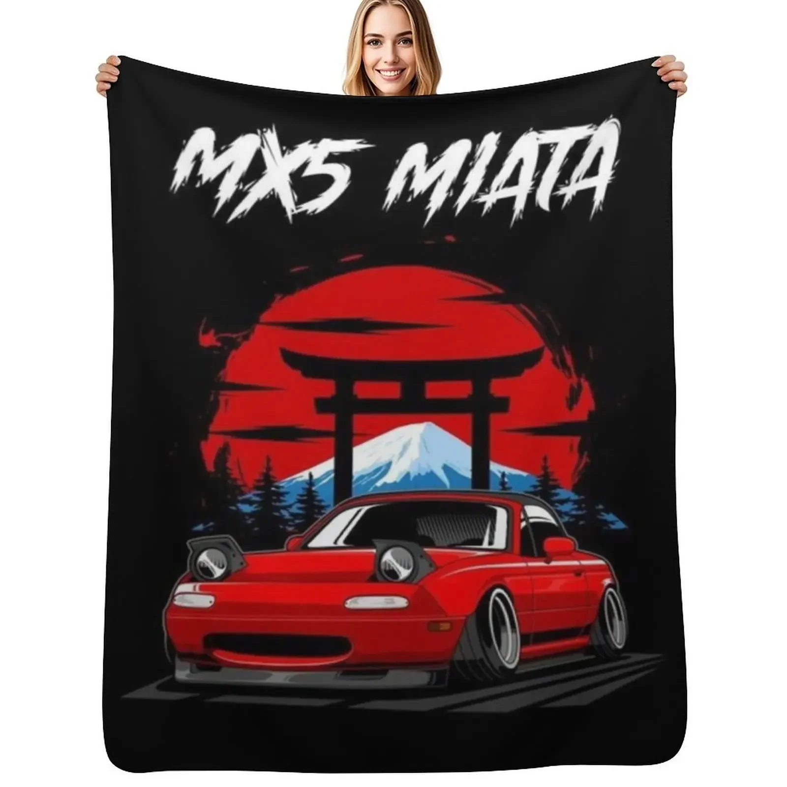 

MX5 miata Throw Blanket Luxury Designer Sofa Plaid Bed linens Blanket