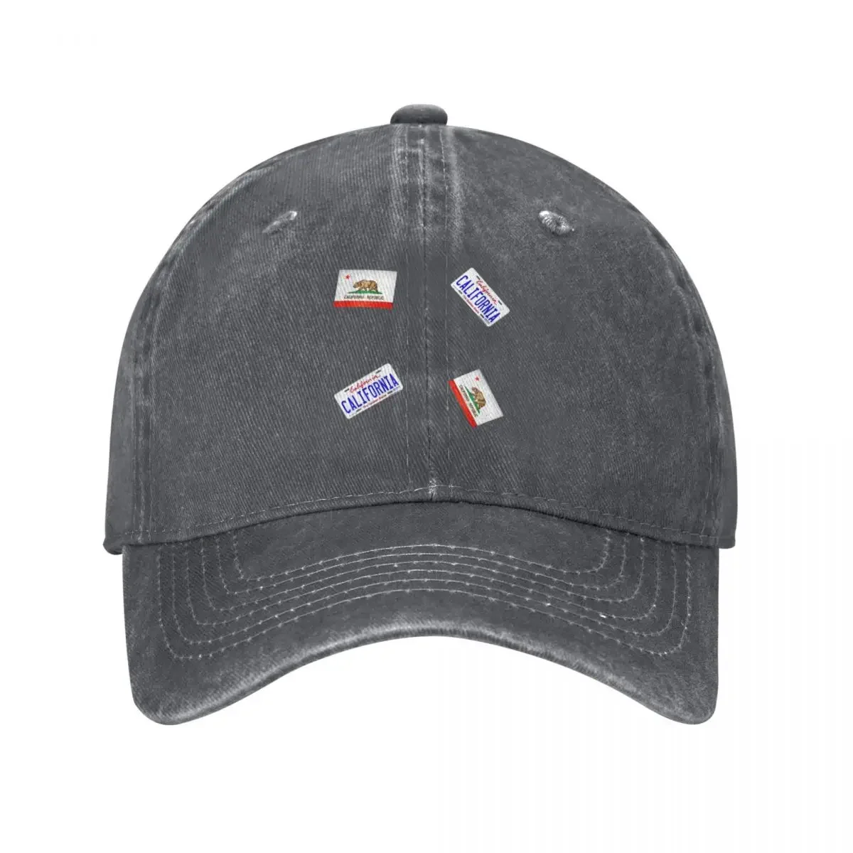 California Flag and California License Plate Sticker PackPattern Baseball Cap Fashion Beach luxury woman cap Men Hats Women's