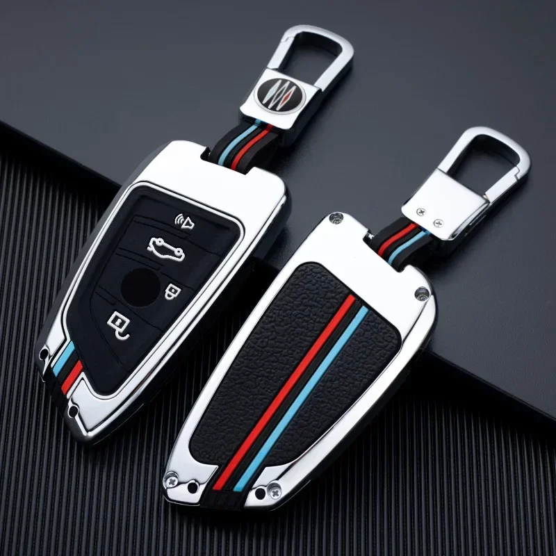 

Zinc Alloy Car Remote Key Case Cover Shell Fob For BMW X1 X3 X5 X6 X7 1 3 5 6 7 Series G20 G30 G11 F15 F16 G01 G02 F48 Keyless