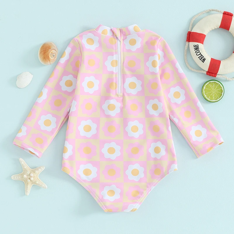 

Infant Baby Girls Swimsuit Newborn Girl Zip Up Bikini Toddler Baby Girl Beach Bathing Swimwear Set