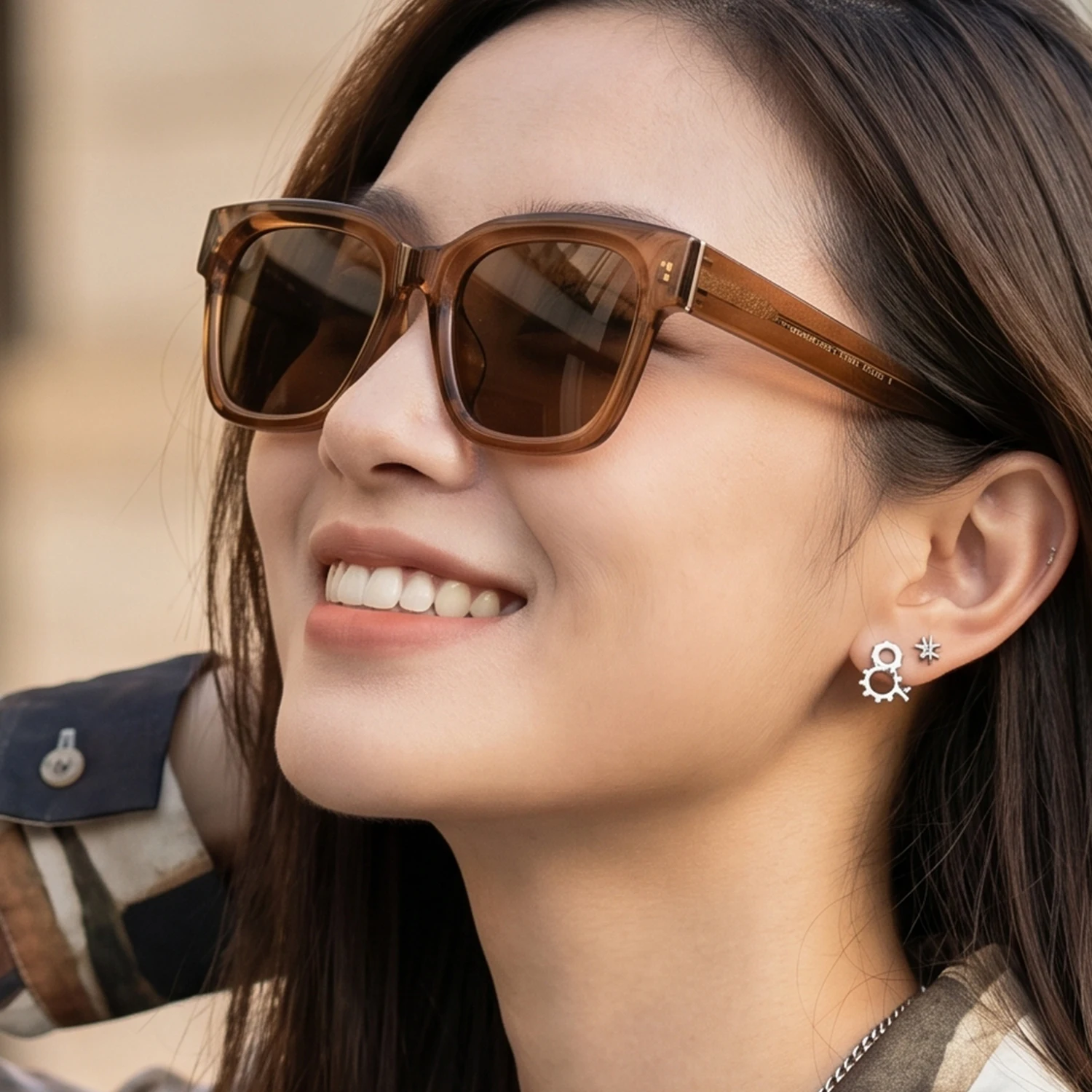 women-acetate-square-sunglasses-transparent-brown-frame-uv400-nylon-lens-fashion-daily-eyewear-for-street-outfit