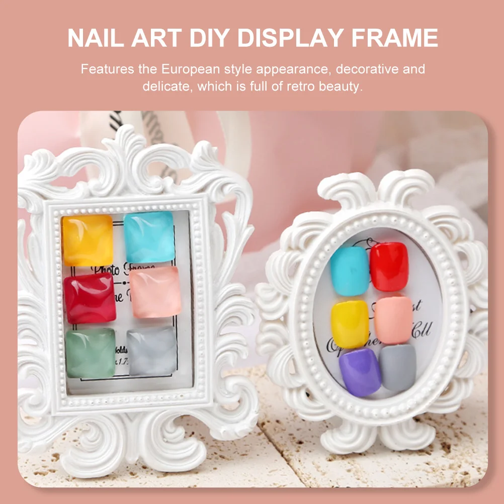 

Nail Display Frame Goldendoodle Ornament Decorative Tip Container Acrylic DIY Resin Model Storage Holder Manicure