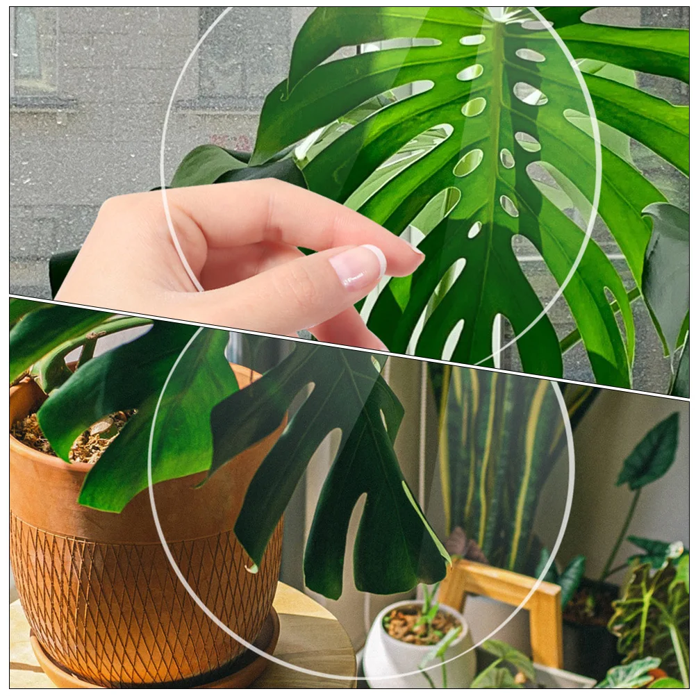 

20pcs Round Acrylic Sheet Clear Transparent Board For Diy Craft Art Projects Photo Frame Replacement Tabletop Models Smooth Edge