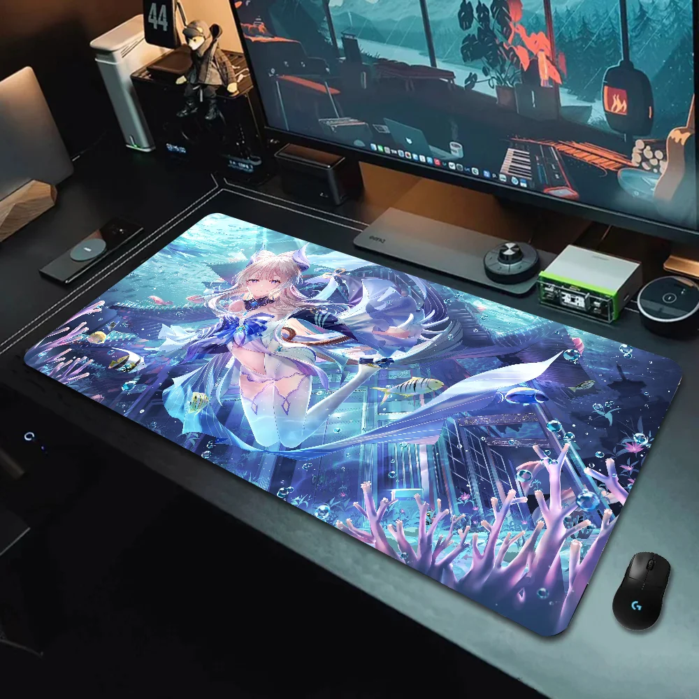 Game Anime Genshin Impact Sangonomiya Kokomi Mousepad Large Gaming Mouse Pad  LockEdge Thickened Computer Keyboard Table Desk Ma