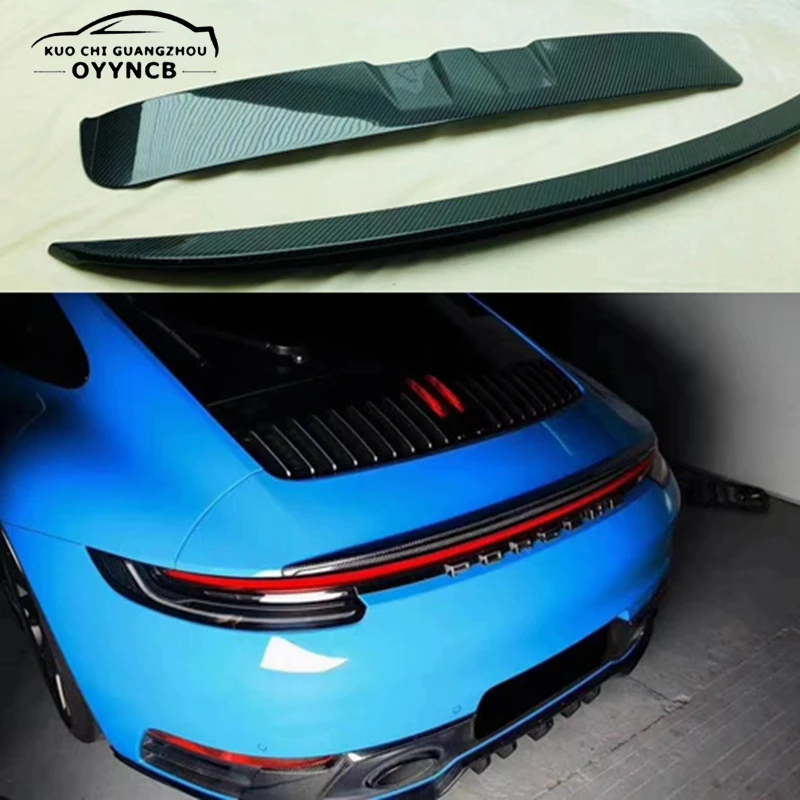 

For Porsche Carrera 992 SPOILER Car Styling Carbon Fiber Rear Lip Roof Spoiler Trunk Boot Wing 2018 2019 2020 2021 Year