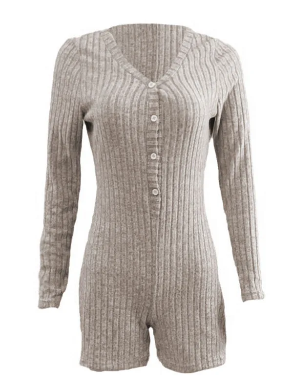 

Комбинезон Deep V Long Sve orts с высокой талией Street Sle Полиэфирное волокно Прямой крой Весенняя коллекция Китайский заказ