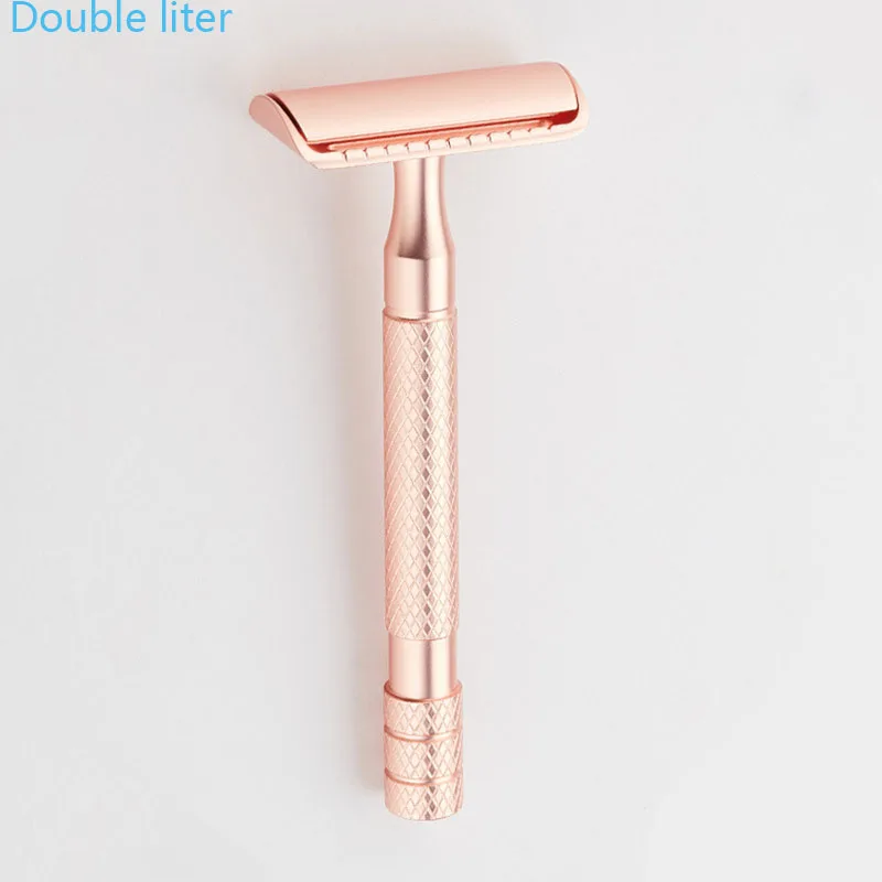 

Double Liter Metal Manual Shaving Razor Double Sided Old-Fashioned Shaving Knife Razor Blades Male Sucking Device