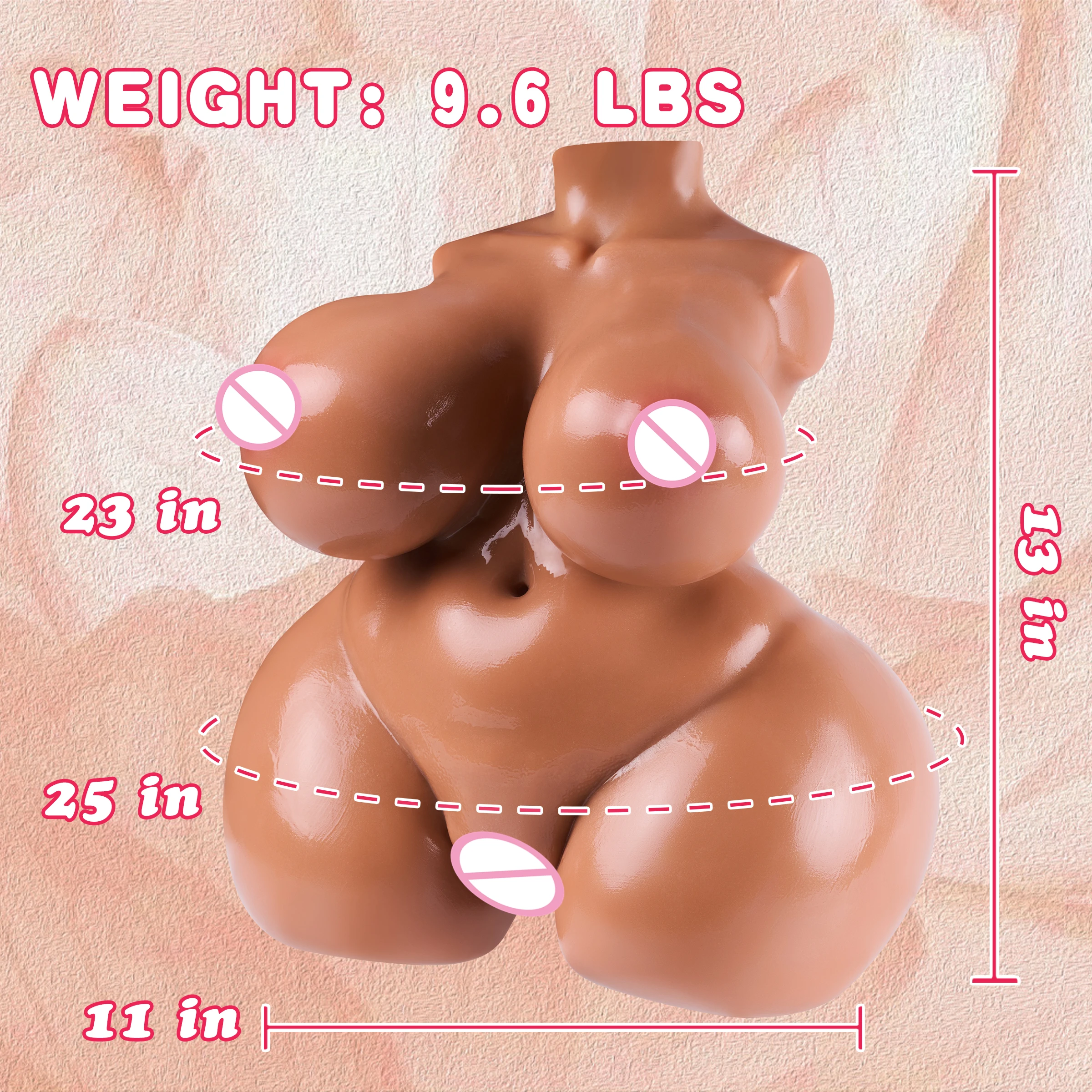 9.4LB Lifelike Adult Sex Doll Male Masturbator, 3 in 1 Sex Dolls with Pussy Ass Boobs Masturbation Sex Toys for Men TPE Material