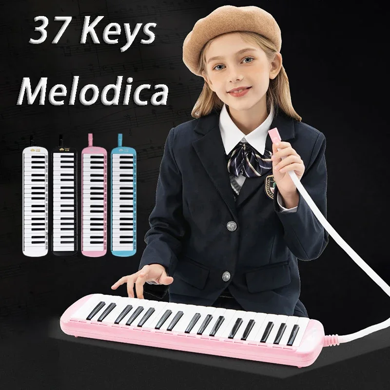 37 Keys Melodica Children Beginner Mouth Organ Professional Keyboard Music Instruments Portable Melody Button Accordion