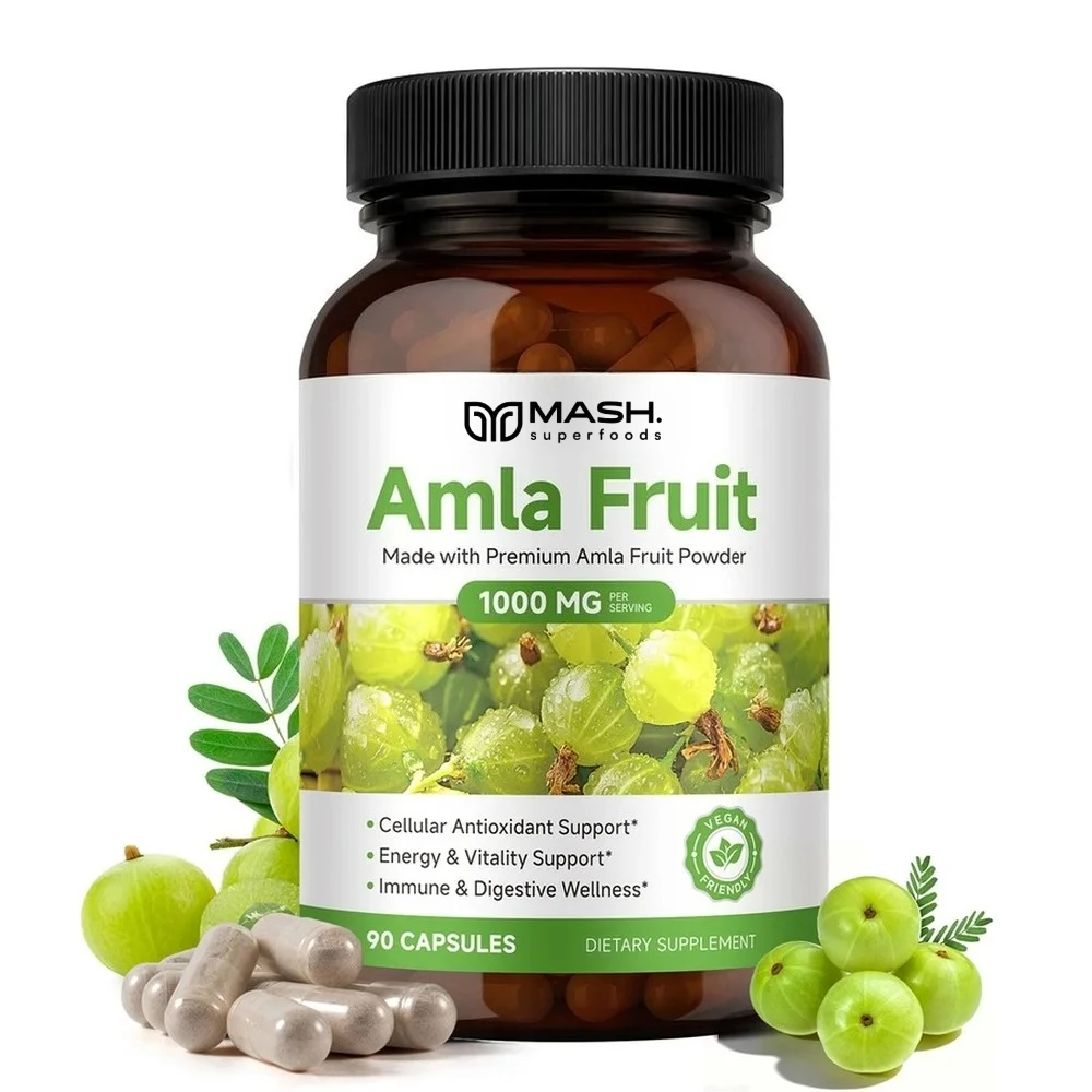Itawel Amla Fruit Extract Capsules 1000 Mg Cellular Antioxidant Support Immune & Digestive Wellness Vegan Friendly