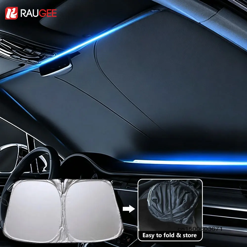 Car Windshield Sunshades Foldable Car Front Window Sun Shade Cover Sun Visor with Storage Bag for Car Windshield Sun Protection