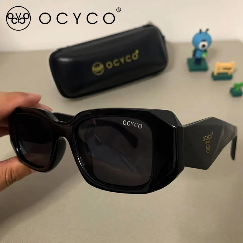 OCYCO Punk Designer Classic Square, European and N Style Ladies Sunglasses Women Vintage Irregular Square Ladies Sun Glasses Men