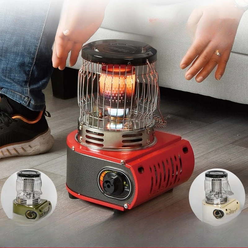 

Portable Cassette Butane Gas Heater Stove Multifunction Handheld Camping Indoor Outdoor Home Patio Emergency Warm Air Firepit