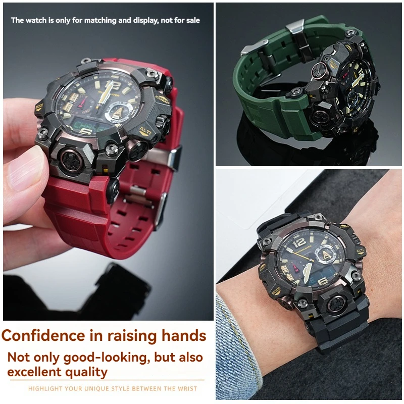 

Ремешок для часов Casio G-Shock третьего поколения, модель Big Mud King GWG-B1000, из TPU-смолы, водонепроницаемый, спортивный, сменный ремешок для часов.