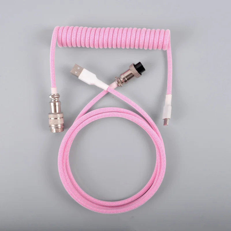 High Speed Data Transmission Type C USB Detachable Spiral Coil Cable for Aviator Desktop PC Reliable Connectivity