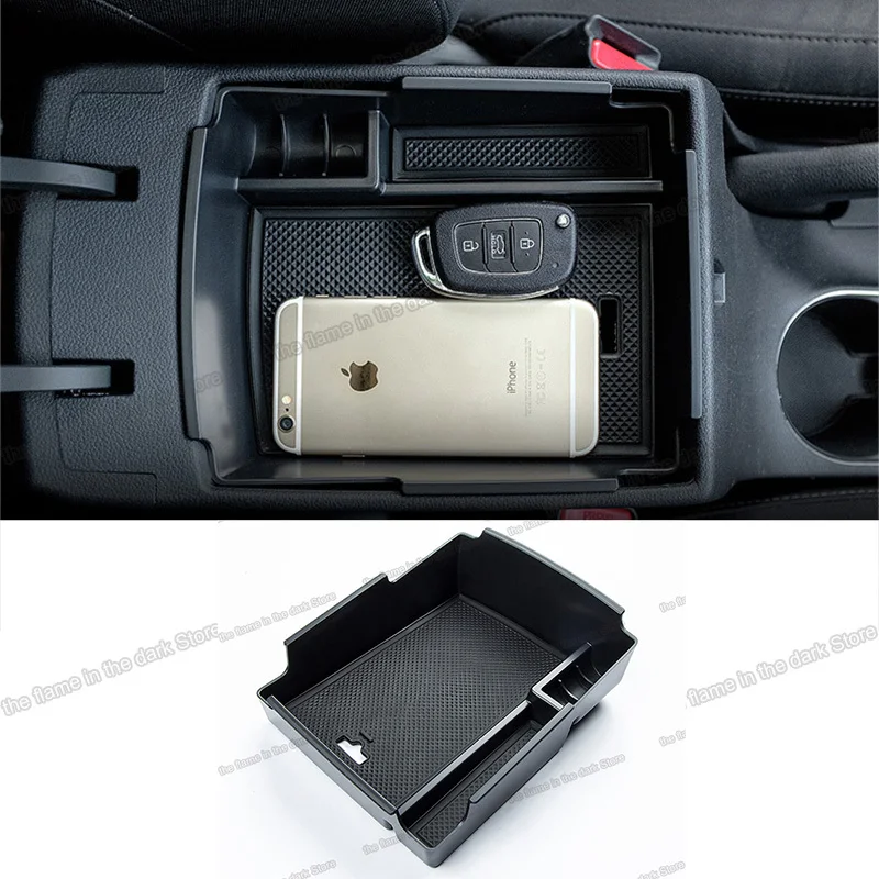 car armrest grove storage plate for hyundai elantra 2017 2018 2019 2020 organizer Tray Holder Case Central Console accessories