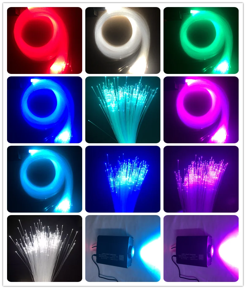 Optical fiber lamp Twinkle Fiber Optic Star ceiling kit Bluetooth APP Control  Starry Car LED Light Kid Room Touch screen remote