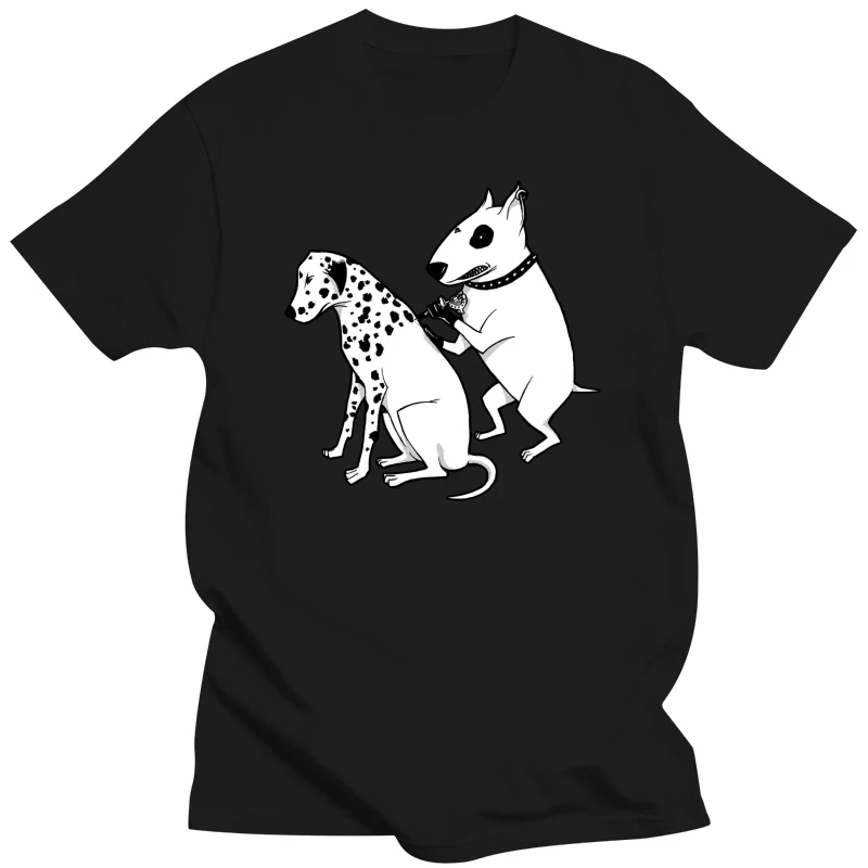 Printed T-shirt crew neck short sleeve casual T-shirt DALMATIAN DOG TATTOO FUNNY BULL TERRIER Summer Fashion T-Shirt