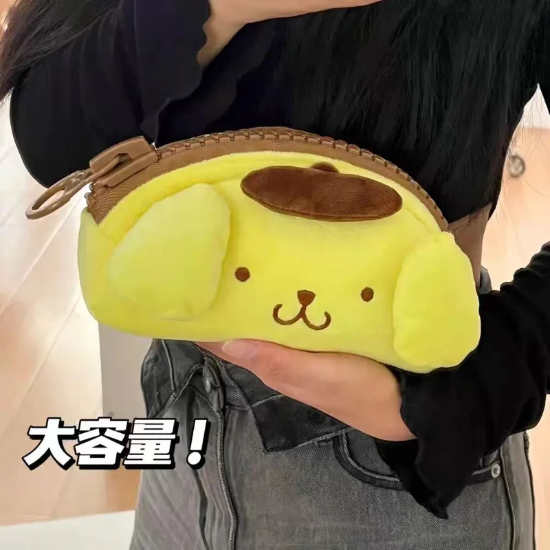 Милый мультяшный пенал-косметичка Pompompurin с молнией, большой вместимости, для хранения, органайзер для студенческого стола