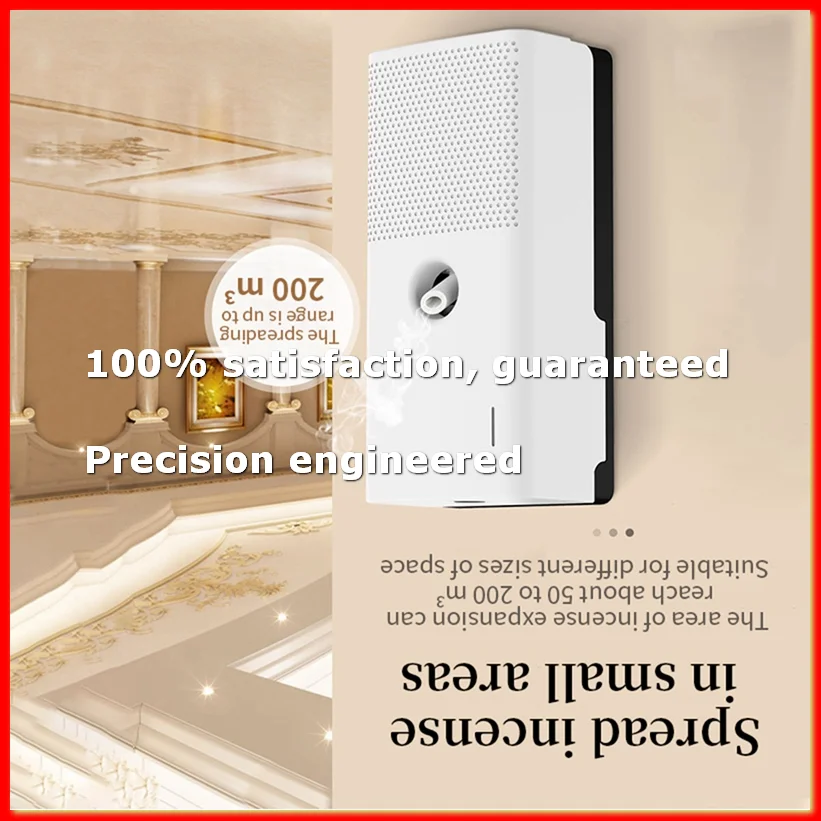 200M³ Battery Aroma Diffuser Room Fragrance Air Freshener Home AIR Flavoring for Toilets and Elevators Black-A79M