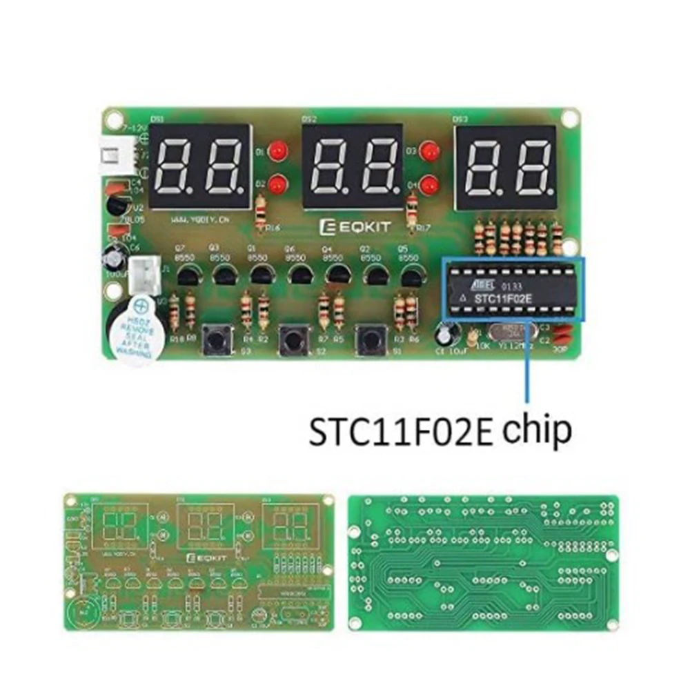 6-Bit DIY Electronic Kits Digital Clock Soldering Practice for School Science Project Student STEM Project for Learning Teaching