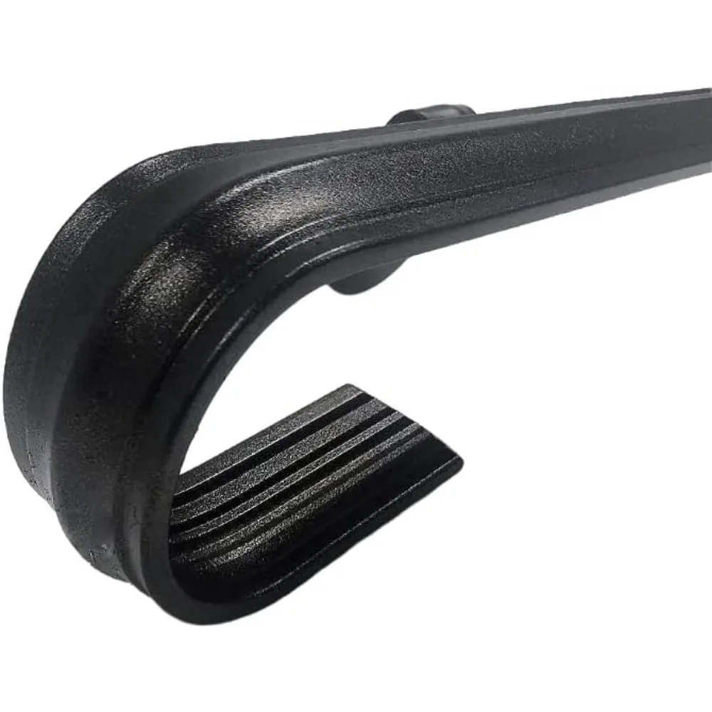 درابزين من الحديد المطاوع للدرج والشرفات والطوابق - مثبت على الحائط بطول 2 قدم، أسود معدني، داخلي/خارجي، صنع في الولايات المتحدة الأمريكية #5