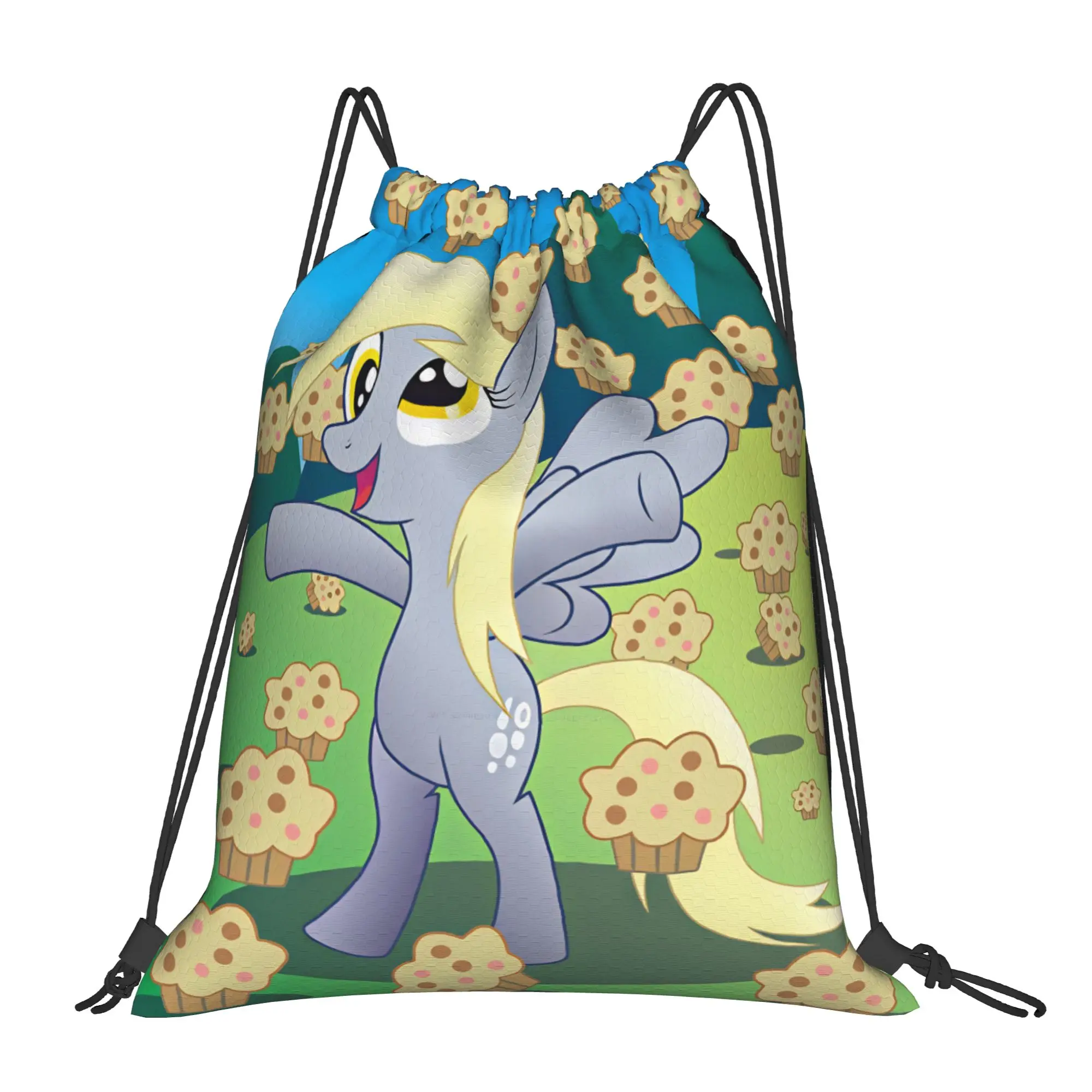 Derpy Muffins Hooves Drawstring Bag  YSK Fashion School Gym Backpacks For Students Waterproof Sackpack String Bags