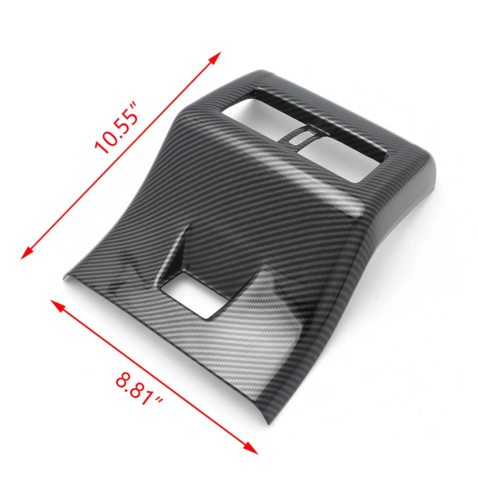 Carbon Fiber Style Interior Rear AC Air Outlet Vent Cover Molding Trims For Toyota Camry XV70 2018 2019 2020 2021 2022 2023