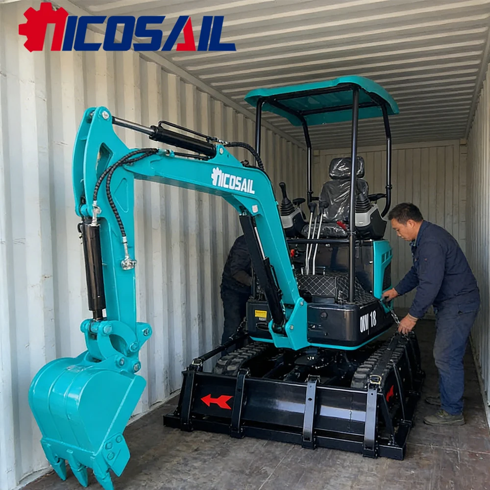 

Nicosail 1.8 Ton Small Digger 3km/h CE EPA Wear-Resistant for Small Construction Clearing Loading Unloading Stable Maneuver