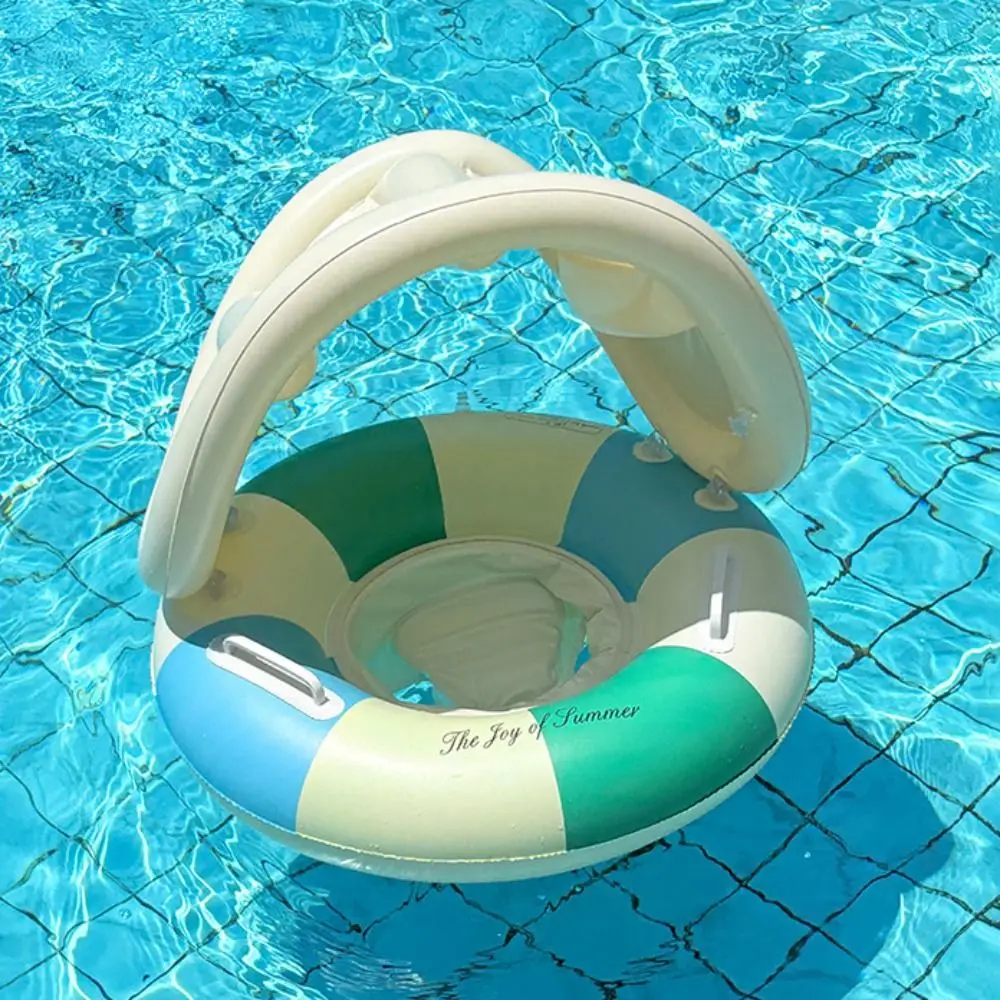 Modischer PVC-Schwimmring mit Sonnenschutz, großer Auftrieb, Schwimmsitzring, Sonnenschutz, aufblasbarer Schwimmer, Schwimmkreis, Pool