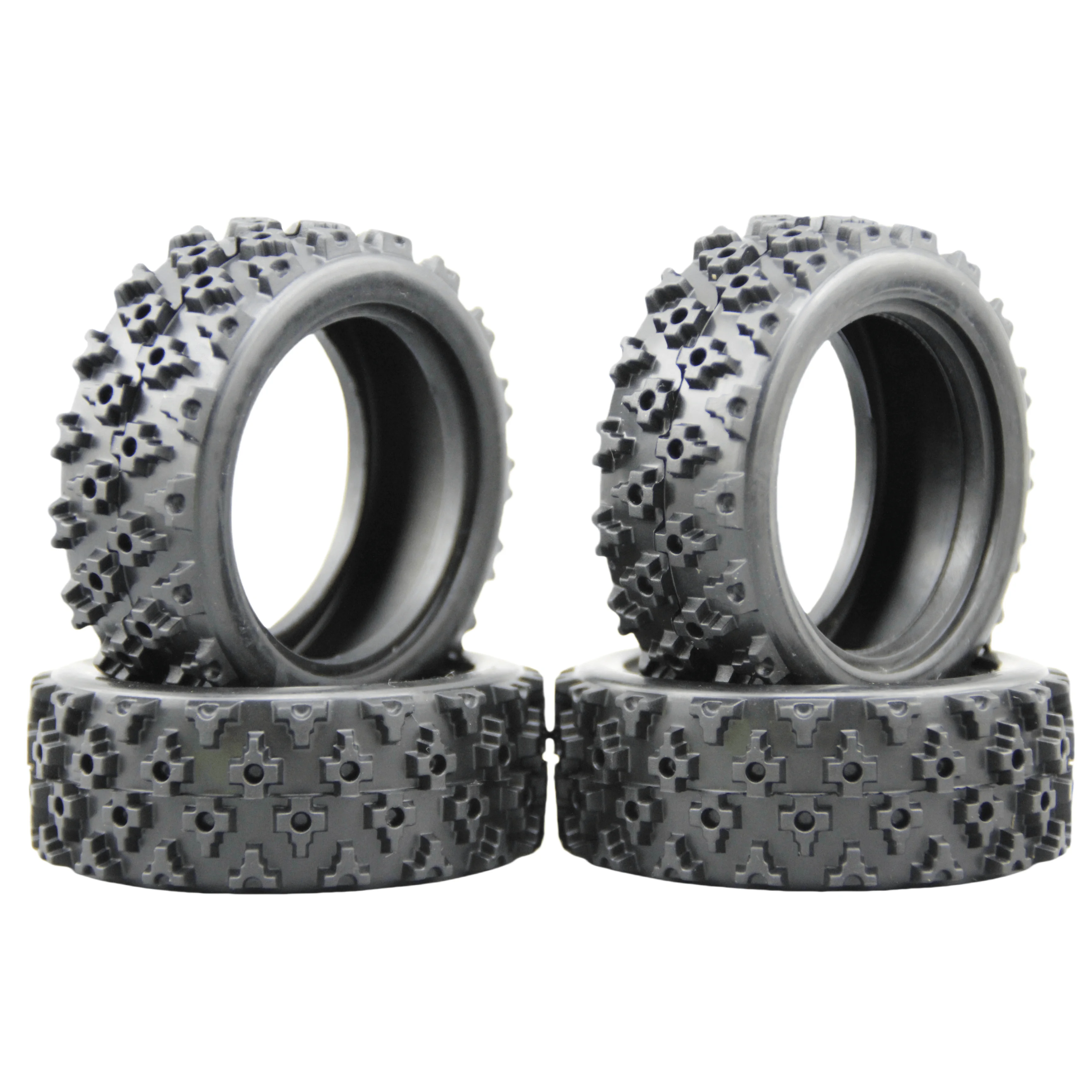 4pcs RC Model Car 1/10 Rubber Tires Tyre Rally Tire fits for 1:10 Touring Car 1/10 Tire 21105