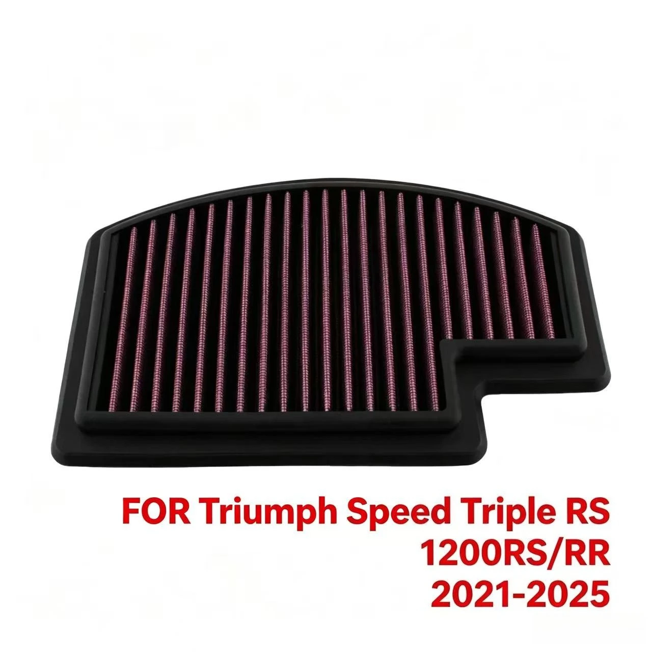 Motorcycle Air Intake Filter Cleaner High Flow Non-woven Fabric For Triumph Speed Triple 1200 RS RR 2021-2025 High Flow
