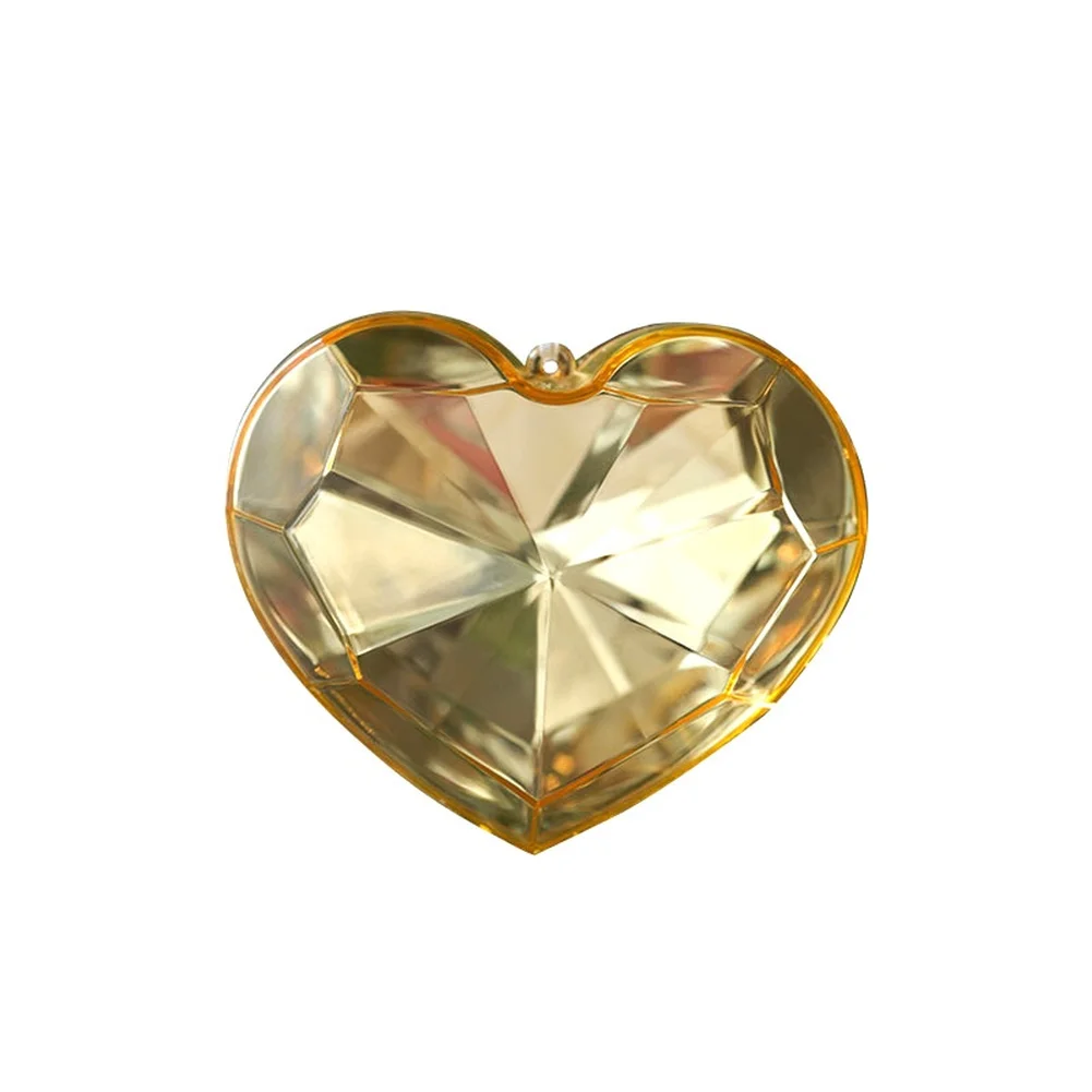 

For RAINBOW Color Acrylic Heart Ornament for Christmas Tree Hanging Decoration Plastic Pendant with Glossy Finish