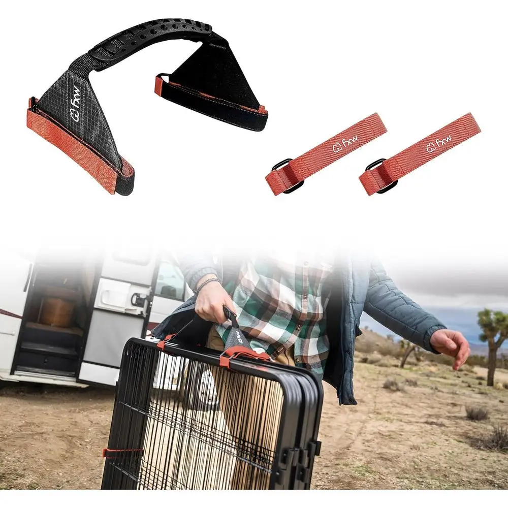 

Удобные ремни для переноски, подходят для 8 панелей манежа для собак всех высот, предназначенные для поездок на колесах, оранжевые │ Патентная подвеска