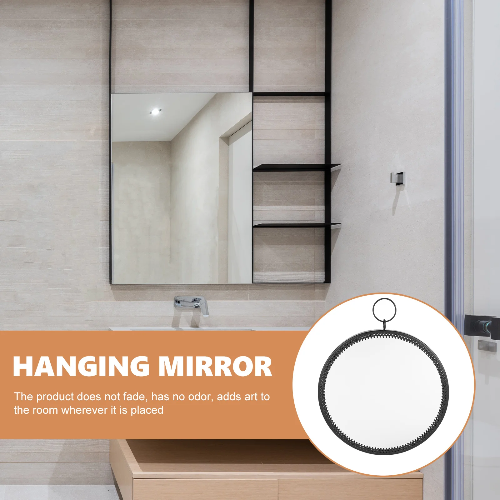 Vanity Mirror for Bathroom Round Mirrors Makeup with Magnification Hanging Living
