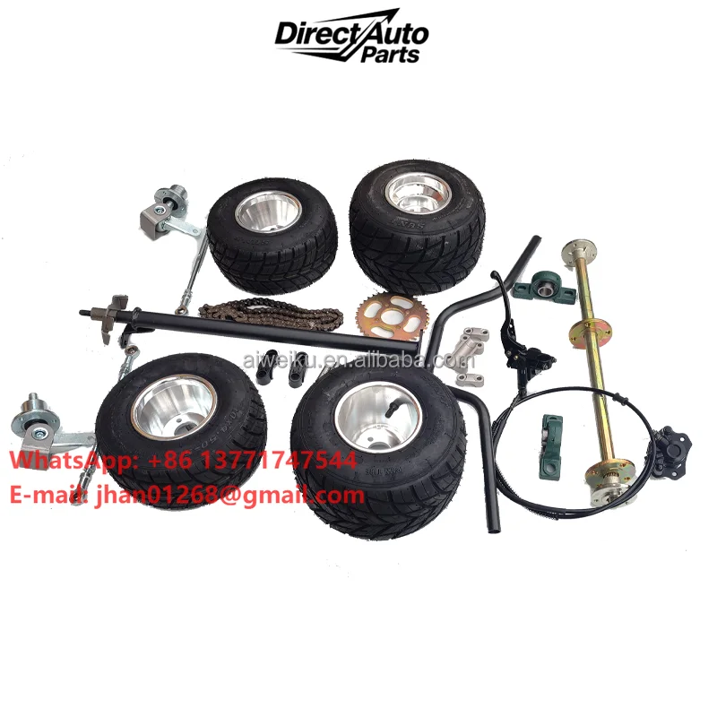 GO-KART Box Kart Accessories Rear Axle 65CM Rear Axle 5 Inch Tire10x4.50-5 11x7.10-5