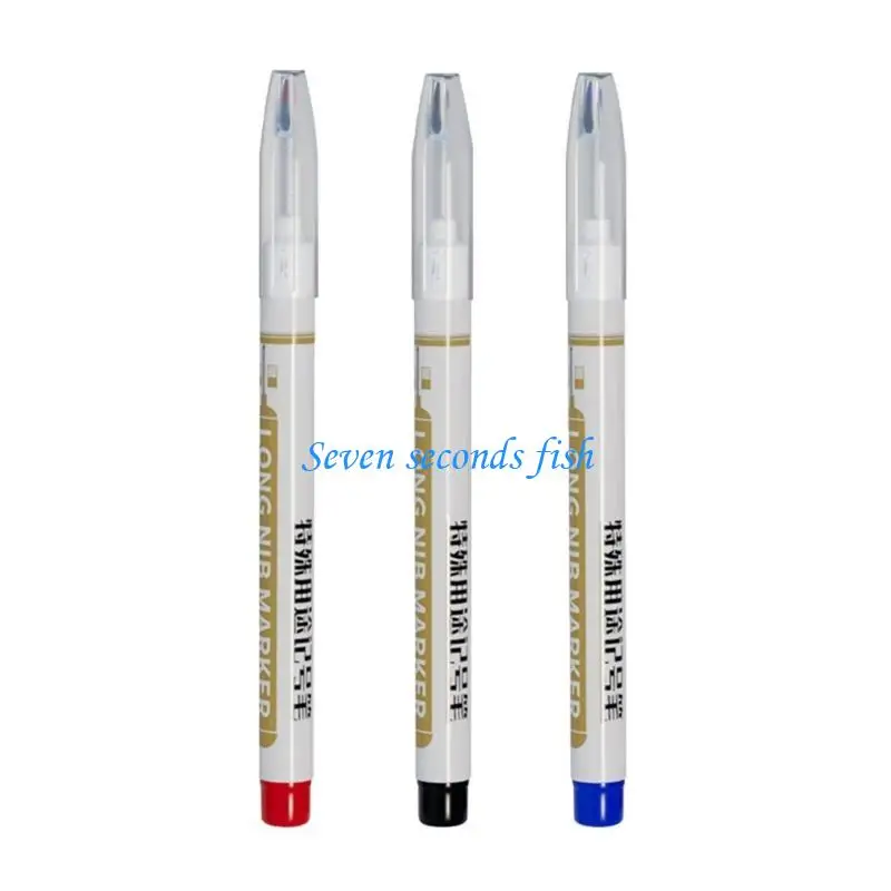 

L74B 3/4/6Pcs Deep Hole Marker Pen 20mm Long Tip Marker Carpenter Marker Water Resistant Drill Hole Marker Woodworking Tool