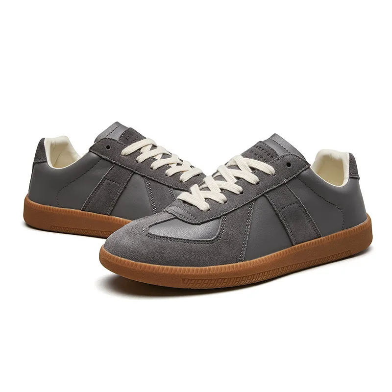 Herren Retro Wildleder Freizeitschuhe Schnürschuhe Flache Skateschuhe Bequeme Rutschfeste Sportschuhe für Männer – Detail 3