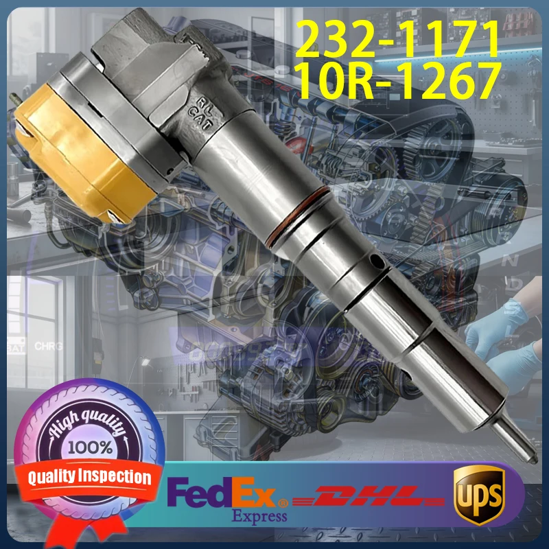 

232-1171 10R-1267 High Quality Diesel Fuel Injector for Caterpillar CAT 3408 3412E Engine 69D 769D 771D AD40 D9R