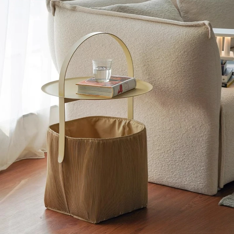 

coffee table living room home light luxury high sense movable small apartment creative side table simple