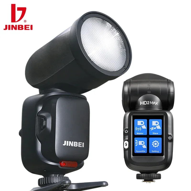 JINBEI HD-2MAX Flash Speedlite TTL HSS Camera 80W Professional Wireless Speedlight Flash  for Sony Canon Nikon Fujifilm Olympus