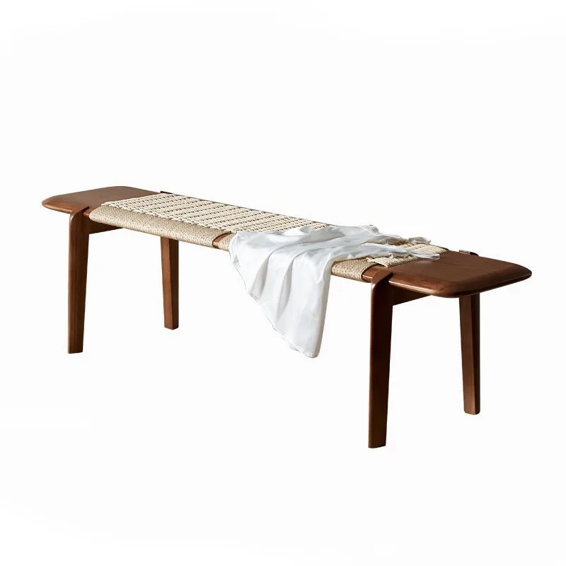 Nordic rattan bedside stool Bedroom home test shoe stool foot pedal couch bedside bench clothing store stool