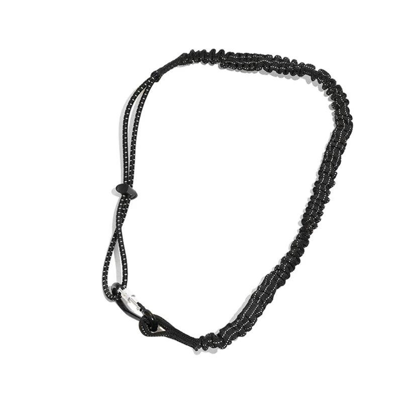 Q39E Lightweight Tool Lanyard Portable Nylon Anti-Falling Safety Rope Tool Leash Retractable Bungee Cord with Lock Carabiner