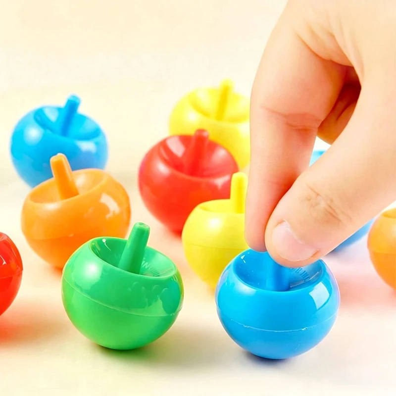 Plastic Spinning Flip Top Gyroscope Fidget Spinner ADHD Anxiety Stress Reliever Toys Kids Party Favors Stocking Stuffers Gifts