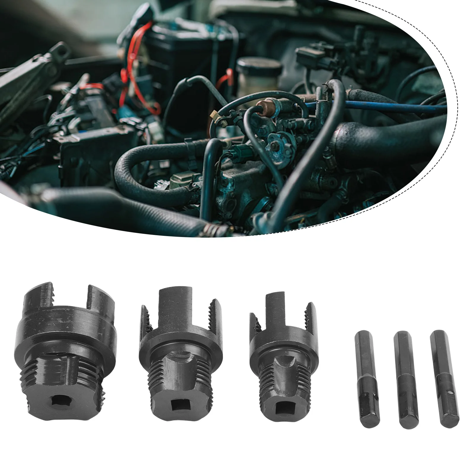 

3pcs Pipe Internal External Thread Machining Tool Kit 1/2" 3/4" And 1" Automobiles Maintenance Tools