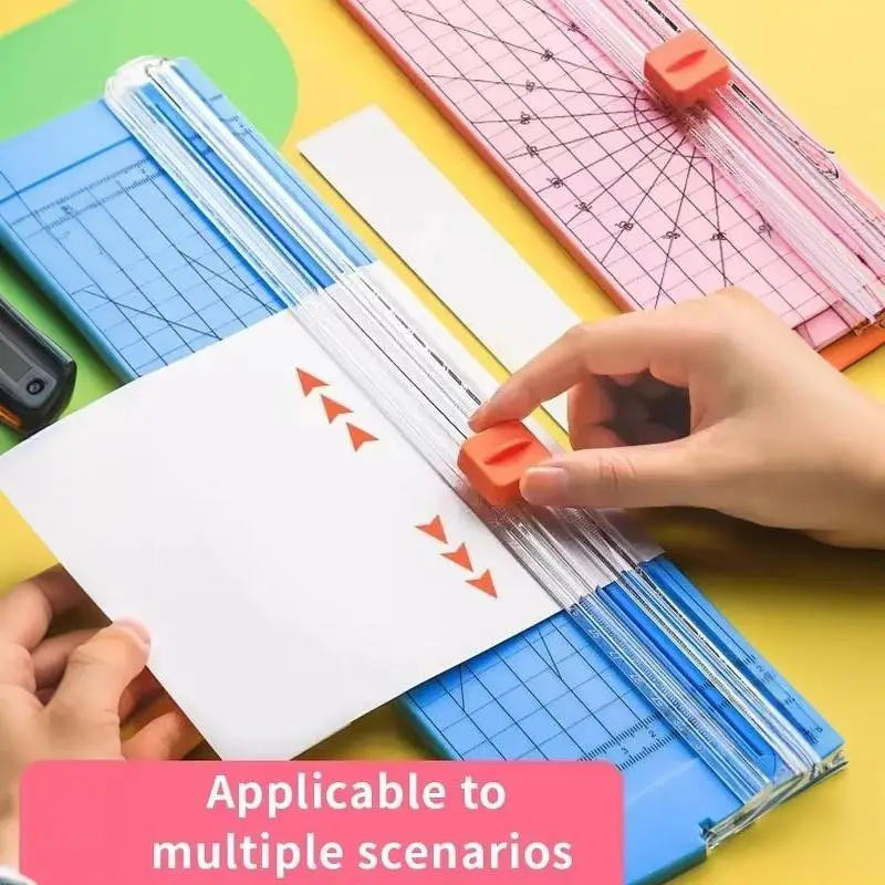 Double Sided A4 Paper Cutter Small Safe Precision Trimmer for School Student DIY Scrapbooking Photo Cutting Use