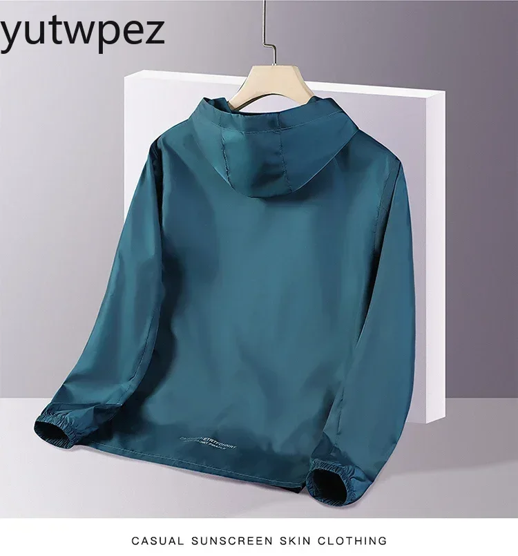 Sport-Laufjacke für Herren mit UV-Schutz UPF50+, Leichte Sonnenschutz-Windjacke für Sommer, Outdoor-Wandern, Hautschutz-Mantel in Übergrößen – Detail 12
